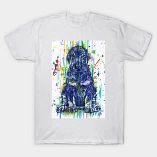 DOBERMANN PUPPY watercolor and ink portrait.1 T-Shirt